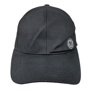 GE Strapback Hat Black One Size Embroidered Logo Adjustable 6 Panel